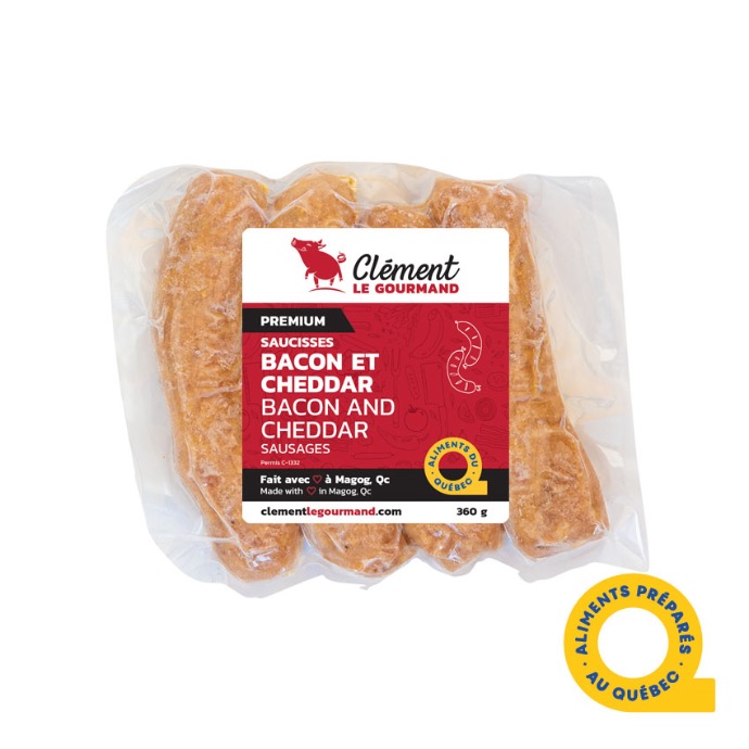 saucisses bacon cheddar clement le gourmand