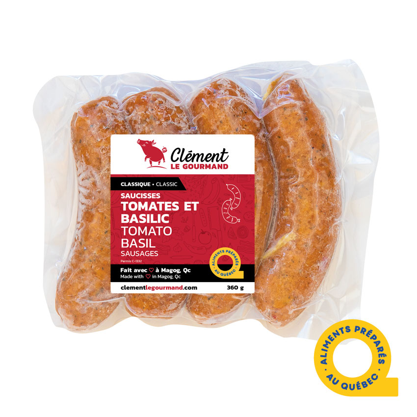 saucisses tomates basilic clement le gourmand